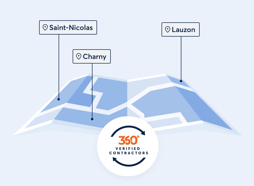 Saint-Nicolas, Lauzon, Charny, Saint-Romuald. 360° verified contractors.