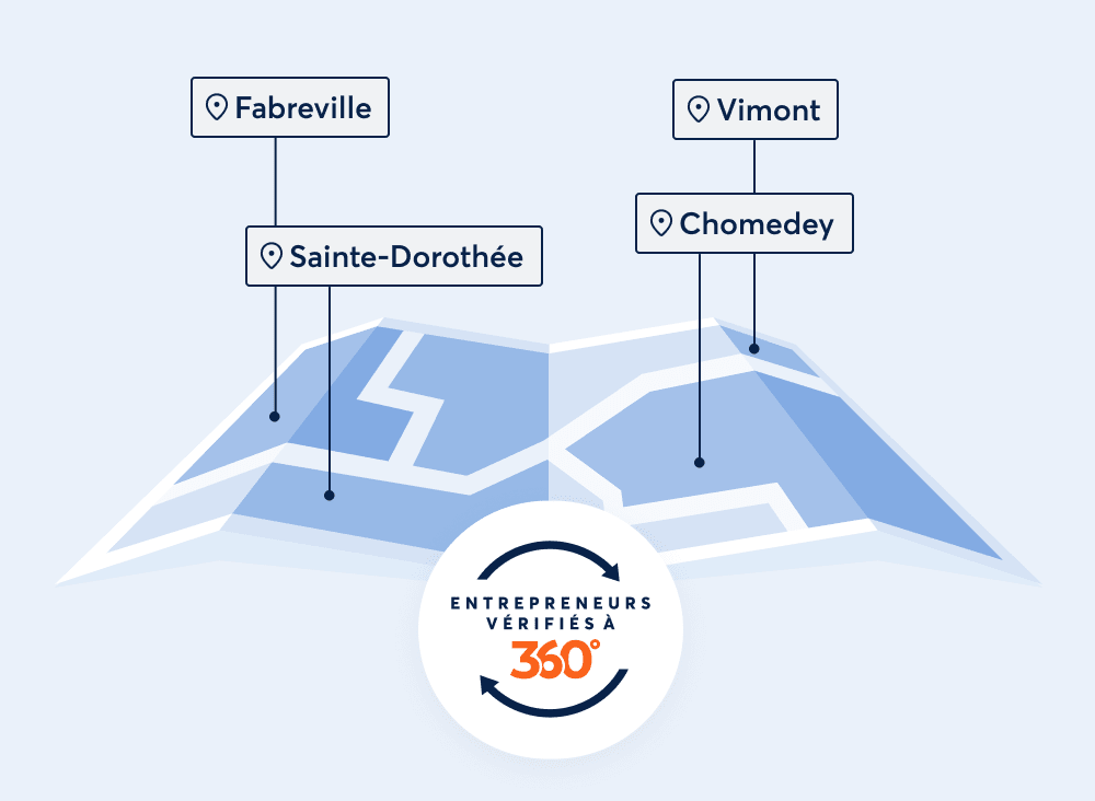 Fabreville, Vimont, Sainte-Dorothée, Chomedey. Entrepreneurs vérifiés à 360°.