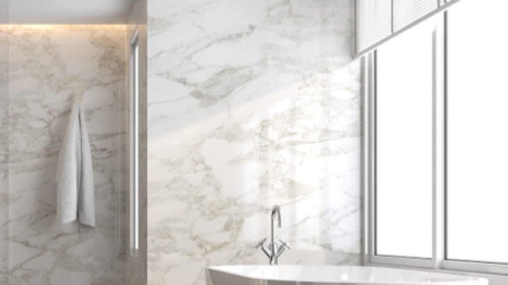 modern bathroom marble walls