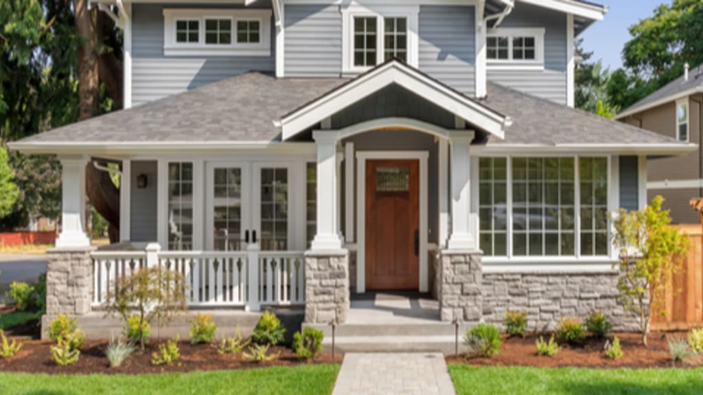 new home construction with landscaping
