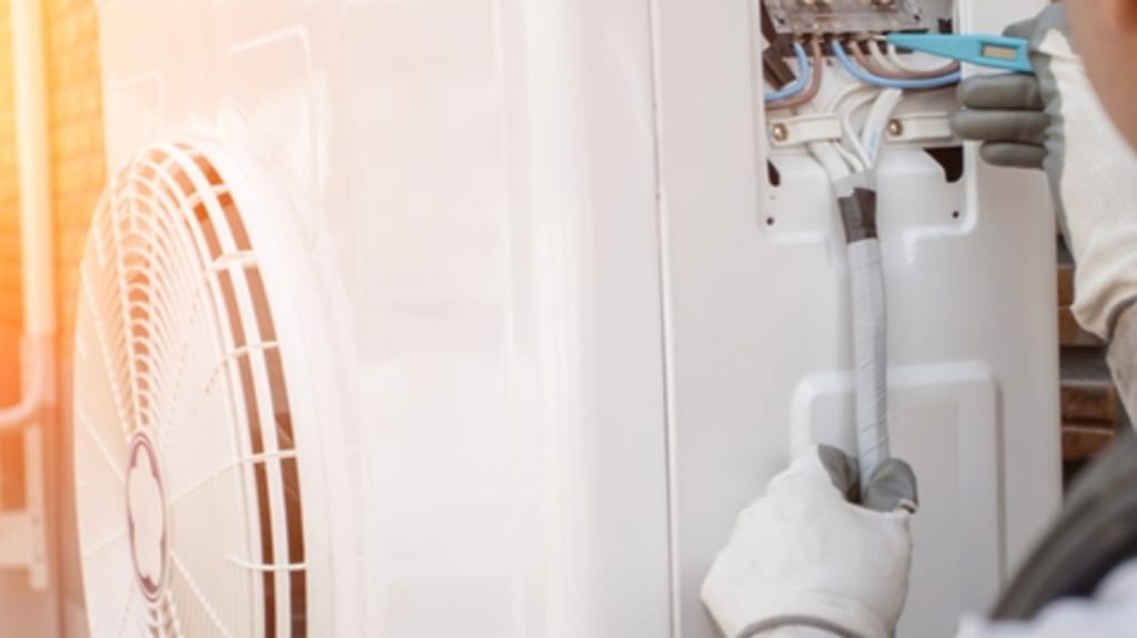 replacement of a HVAC system by a technician