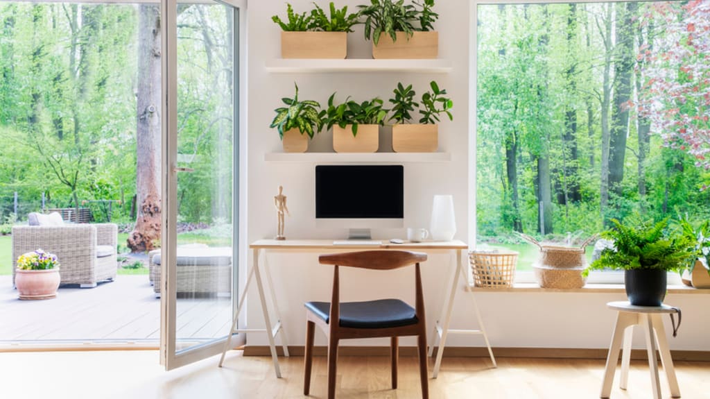 espace de bureau de jardin