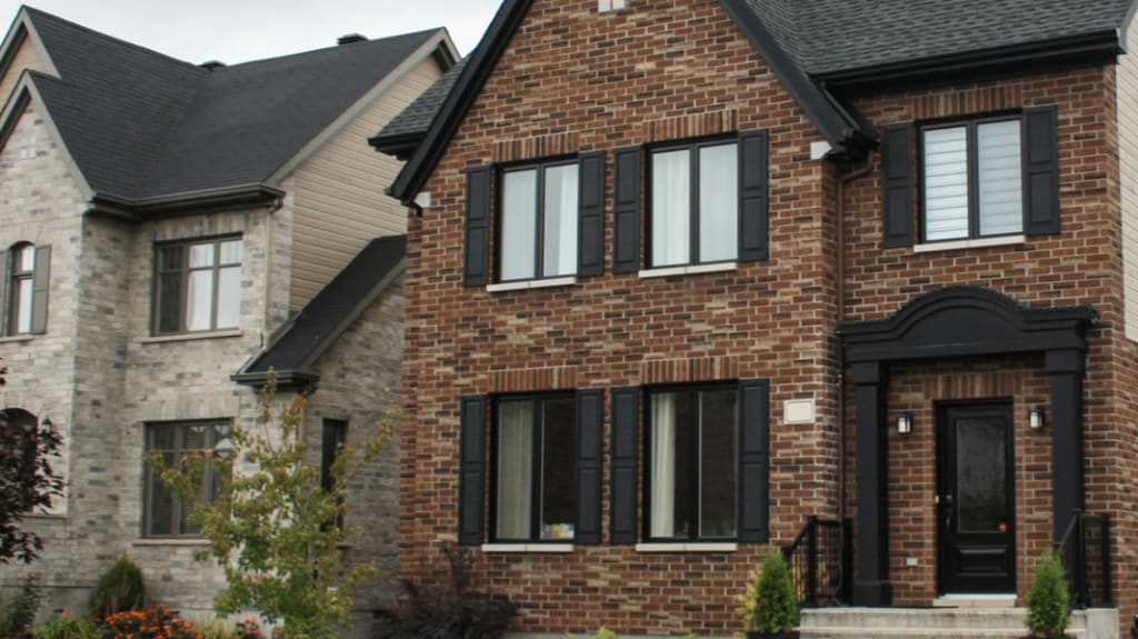 house with red bricks
