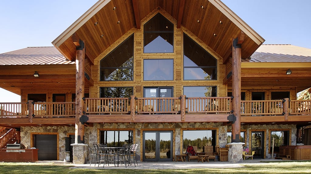 chalet en bois rond