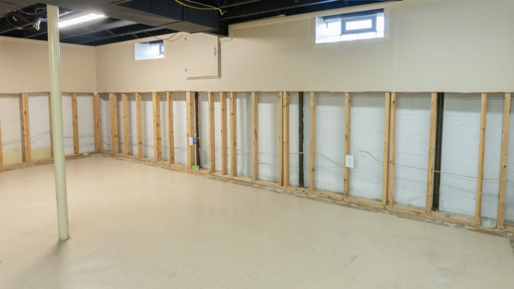 basement with water infiltration problems