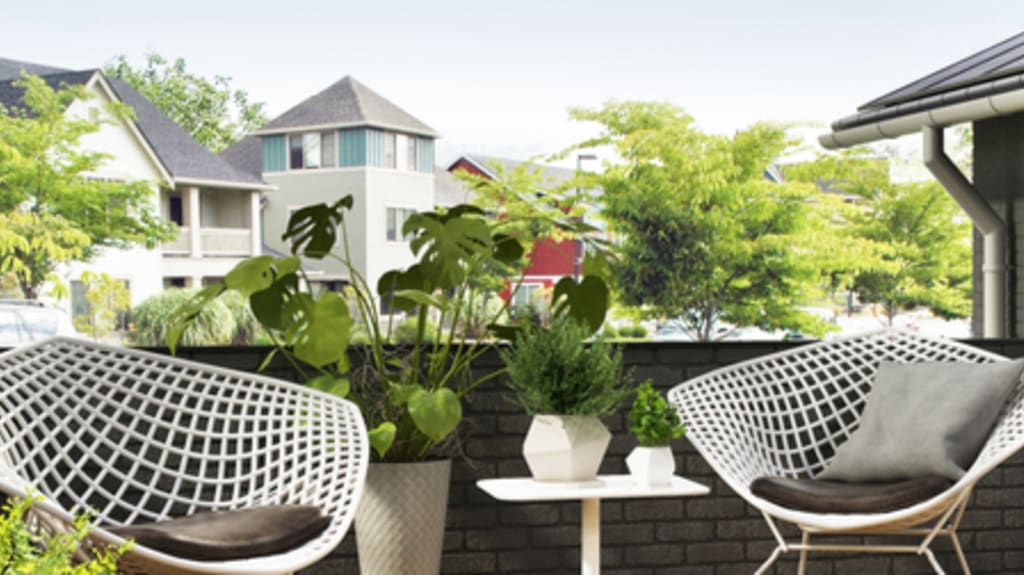 rooftop terrace in urban area