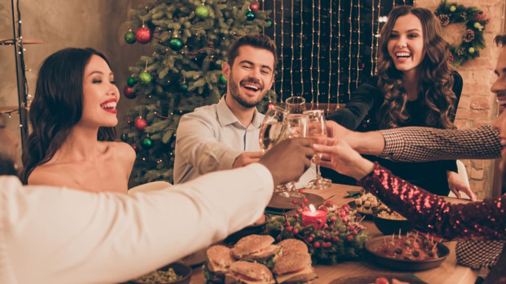 group holiday dinner