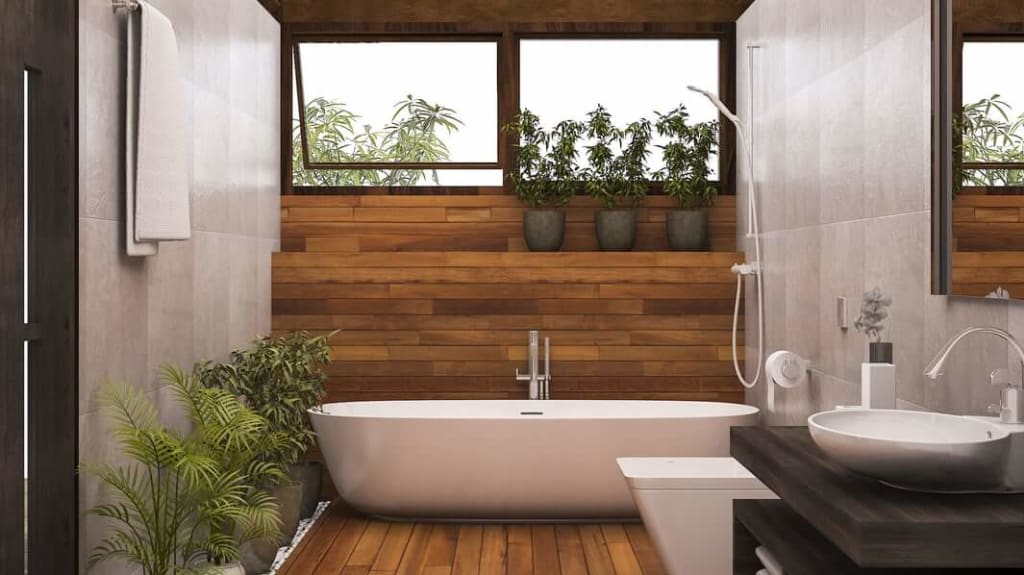 bathroom in wood