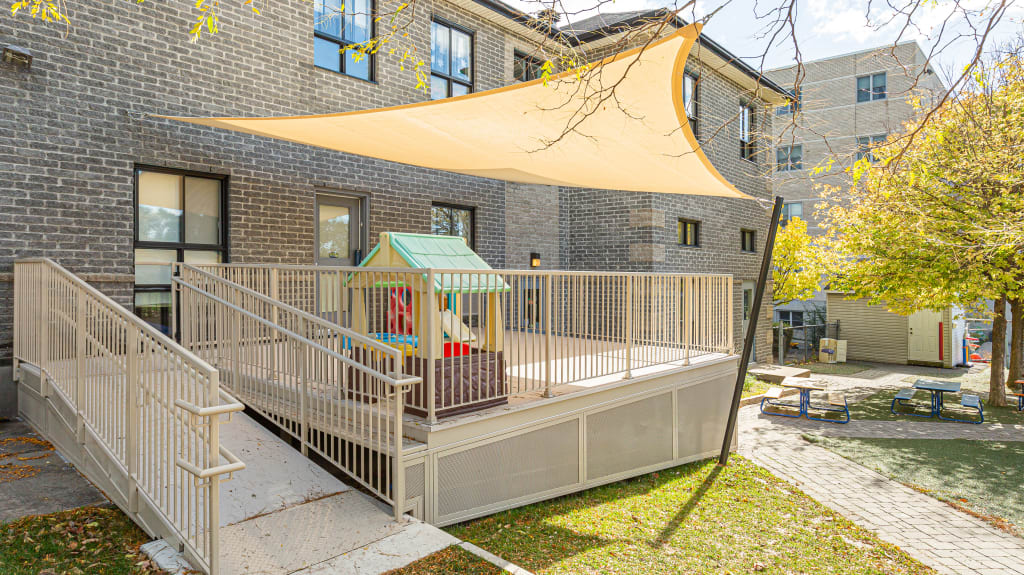 exterior deck in a kindergarden