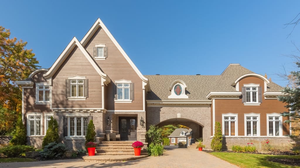 house siding of a luxury house