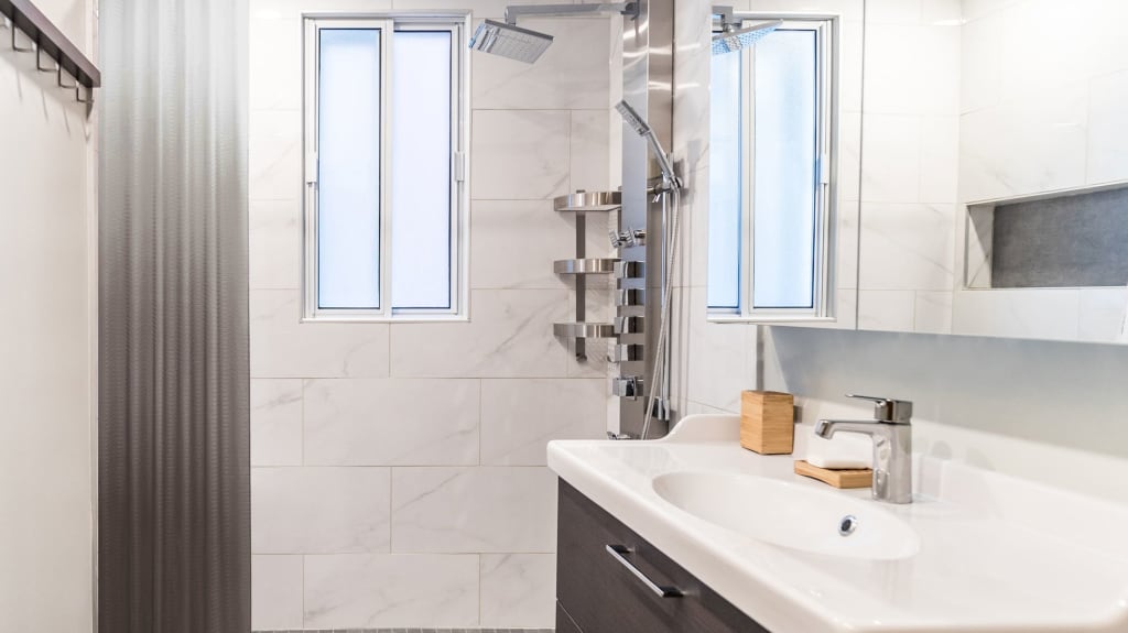 small modern bathroom renovation