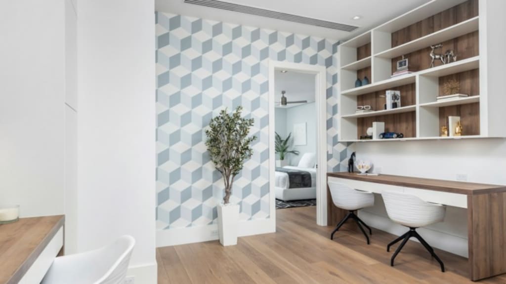 custom cabinetry in a home office