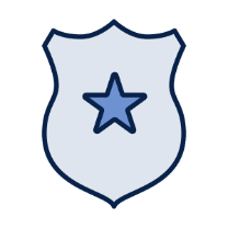 Protective shield icon