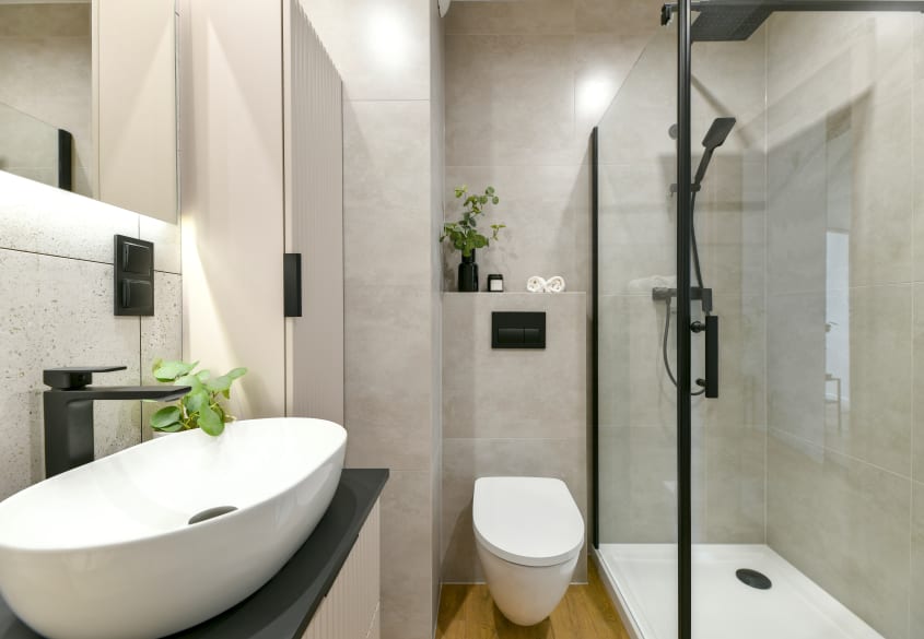 Pommeau de douche à main noire