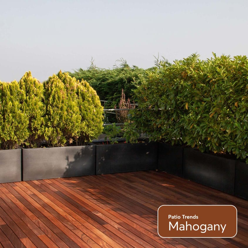 Mahogany wood patio
