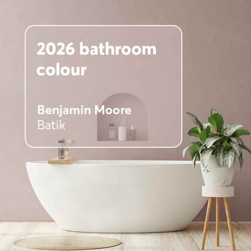 Benjamin Moore’s trendy bathroom colour: Batik 