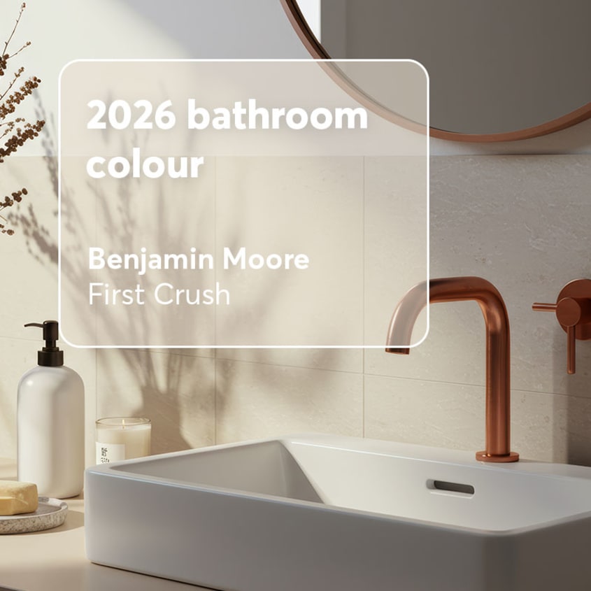 Benjamin Moore’s trendy bathroom colour: First Crush