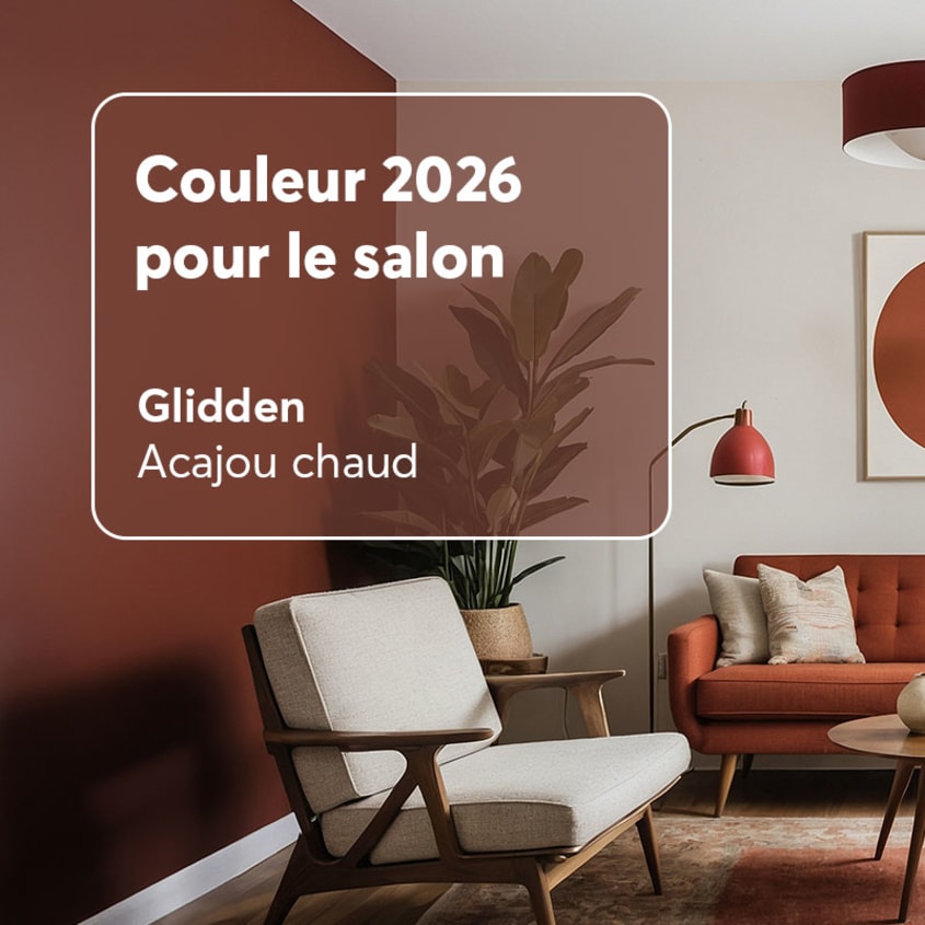 Couleur tendance salon Acajou Chaud de Glidden
