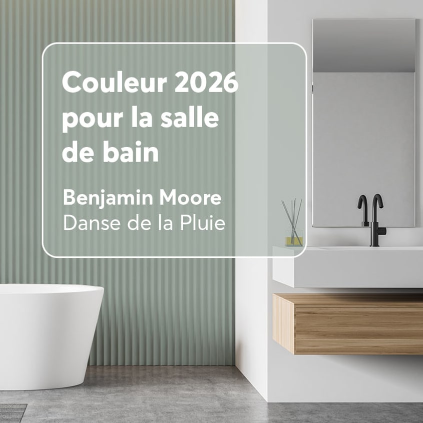 Couleur tendance salle de bain Danse de la pluie de Benjamin Moore