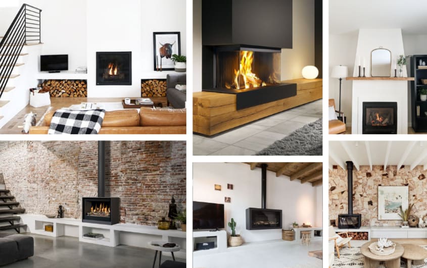 bright basement with decorative electric fireplace