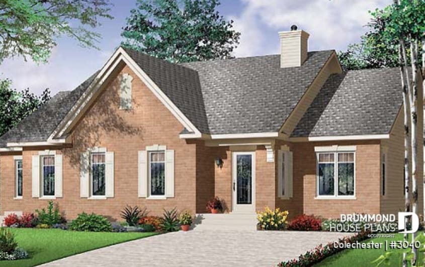 Brick multigenerational house with large driveway