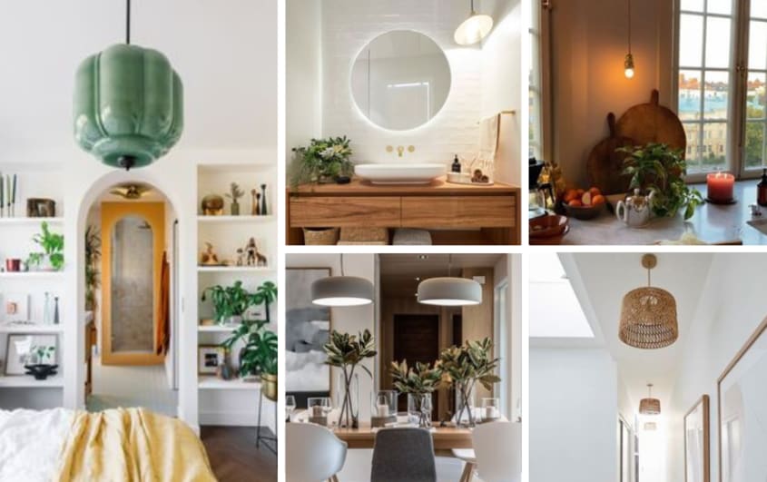 Modern chandeliers and hanging pendants