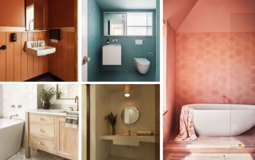 stylish monochromatic bathrooms