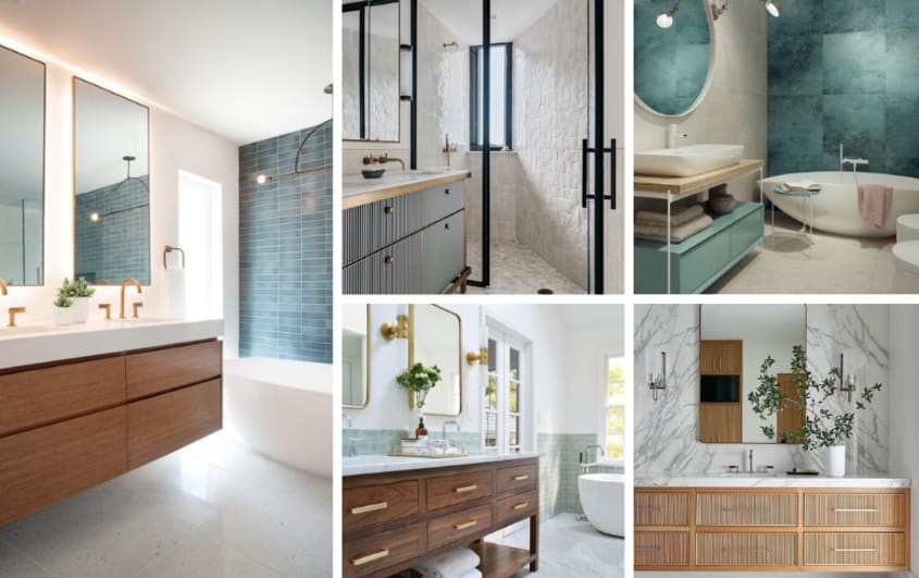 lavish bathroom vanities in different contemporary styles