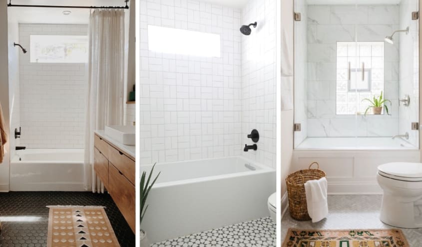 Bain et douche combinées