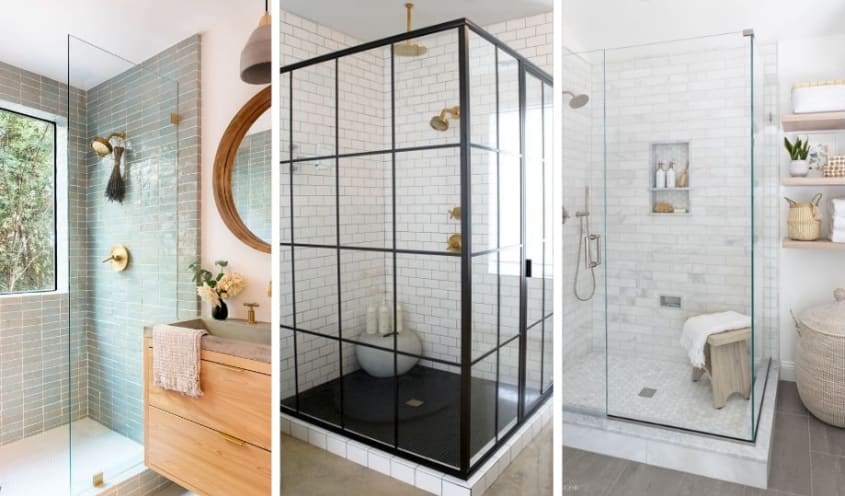 Modèle de douche en verre