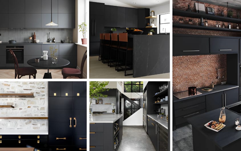 cuisines modernes avec armoires foncées