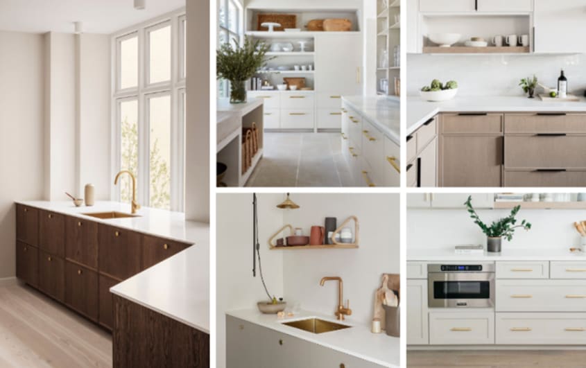 cabinets with metal accents