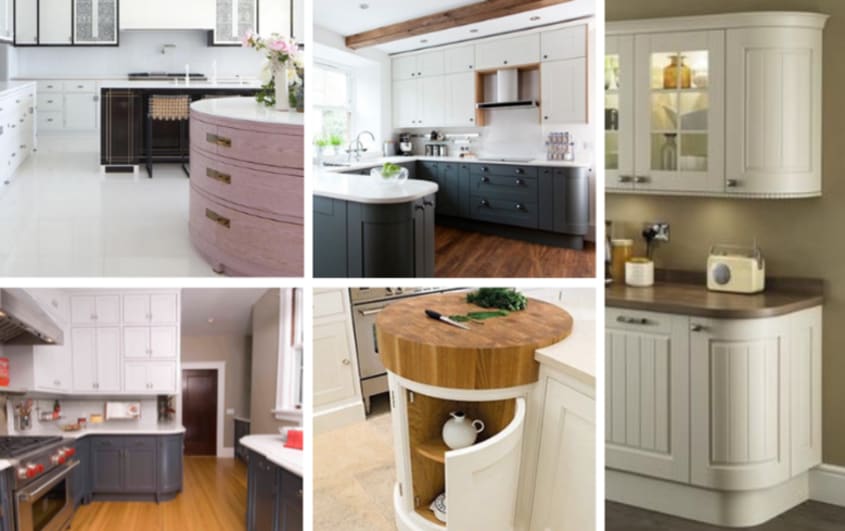 rounded corner cabinets