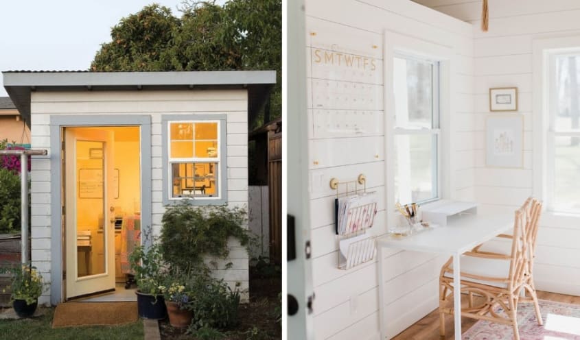 Bureau dans un cabanon