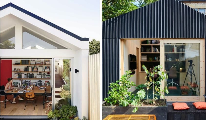Bureau de jardin dans un cabanon