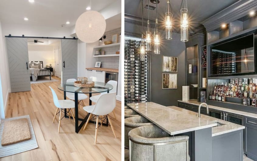 logement au sous-sol avec chambre et cuisine