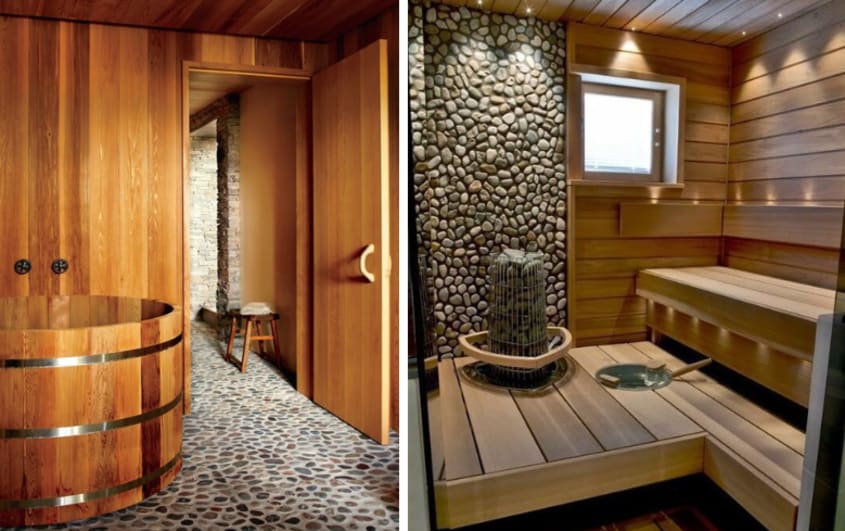 sauna au sous-sol