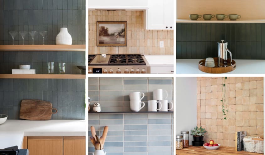 collections de dosseret de cuisine en terracotta sombre