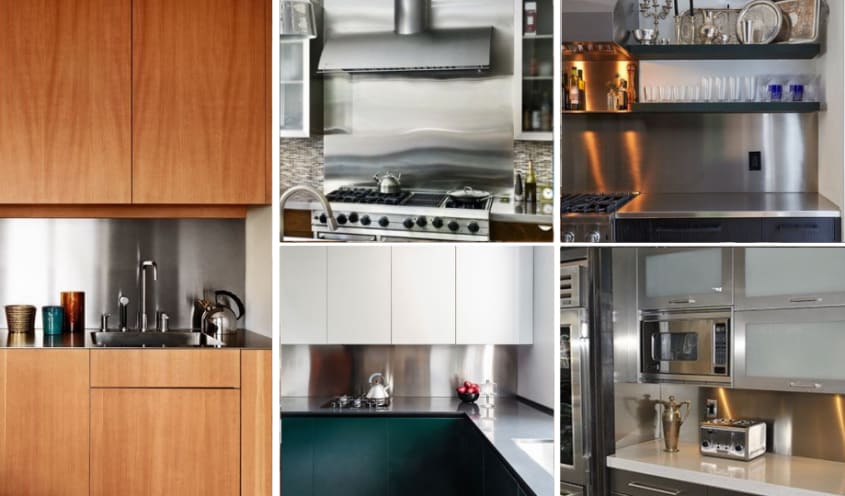 collections de dosseret de cuisine en acier inoxydable continu