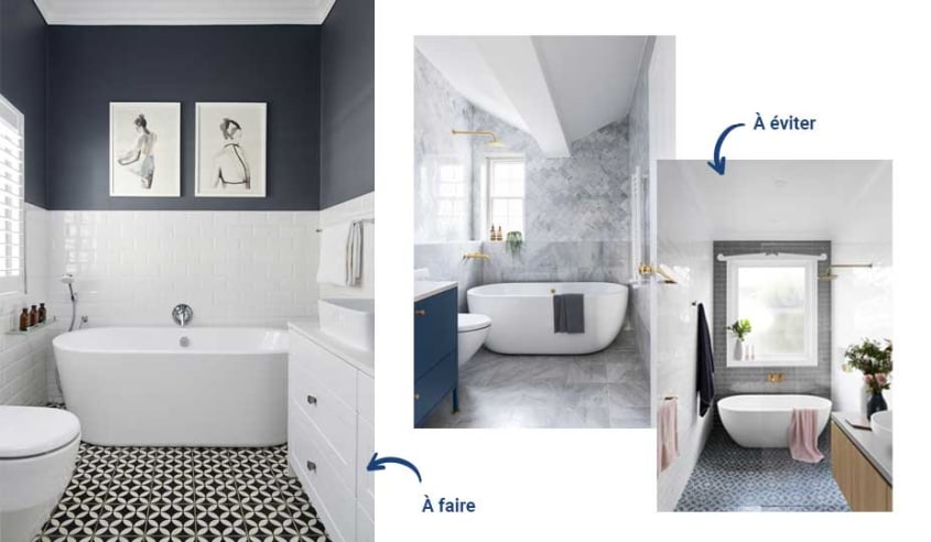 salles de bain avec seulement demi-mur en céramique