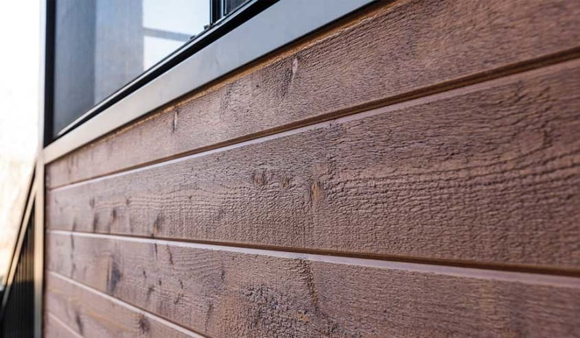 revetement de bois en vue rapproche