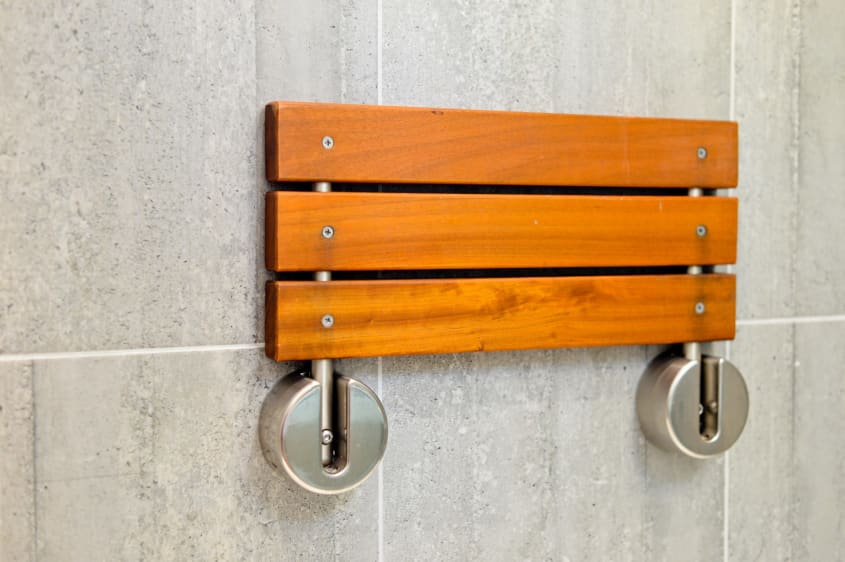 support de bois douche