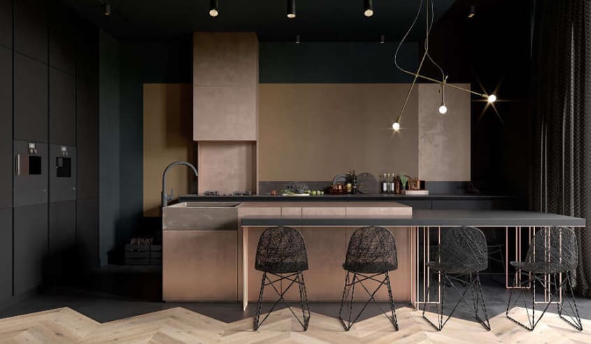black-and-gold-kitchen