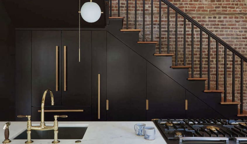 kitchen-with-cabinetry-in-the-staircase