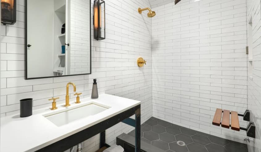 banc-retractable-dans-douche