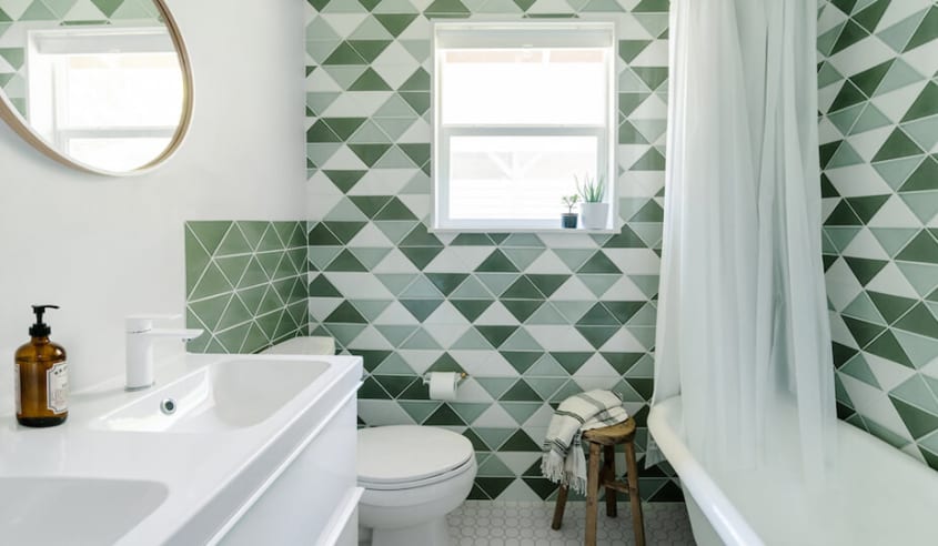 green_geometric_tiles