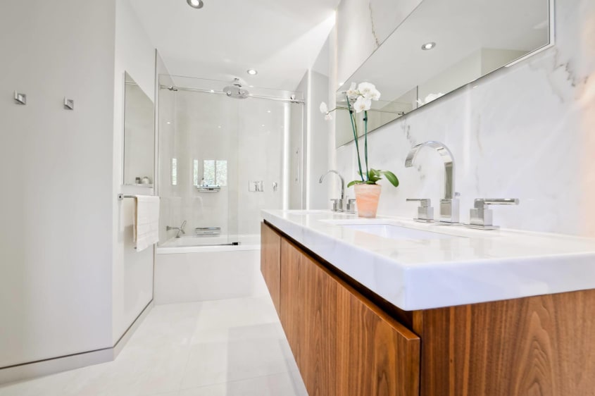 vanité salle de bain style rustique