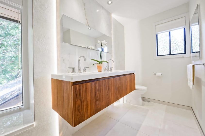 comptoir de salle de bain