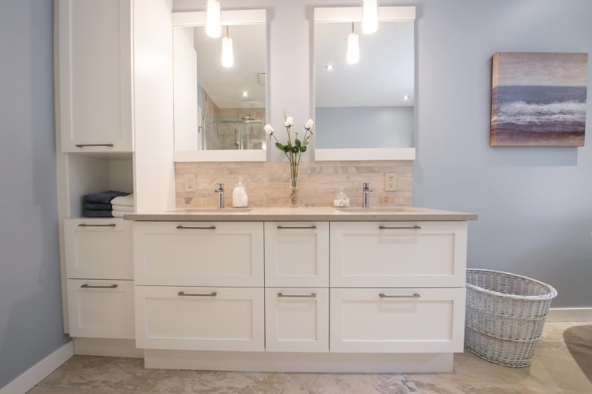 comptoir de salle de bain