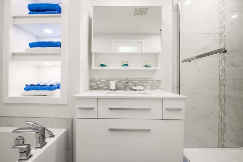 rangement armoires salle de bain